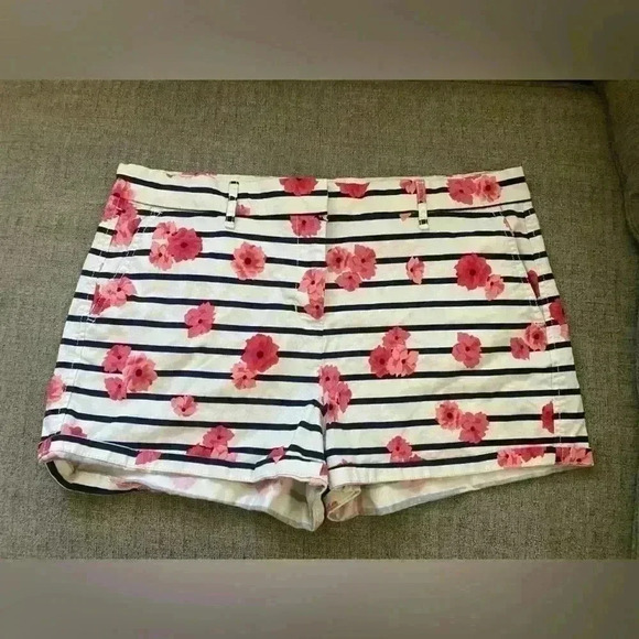 Floral Stripes Elle Shorts Size 12 - Picture 5 of 7